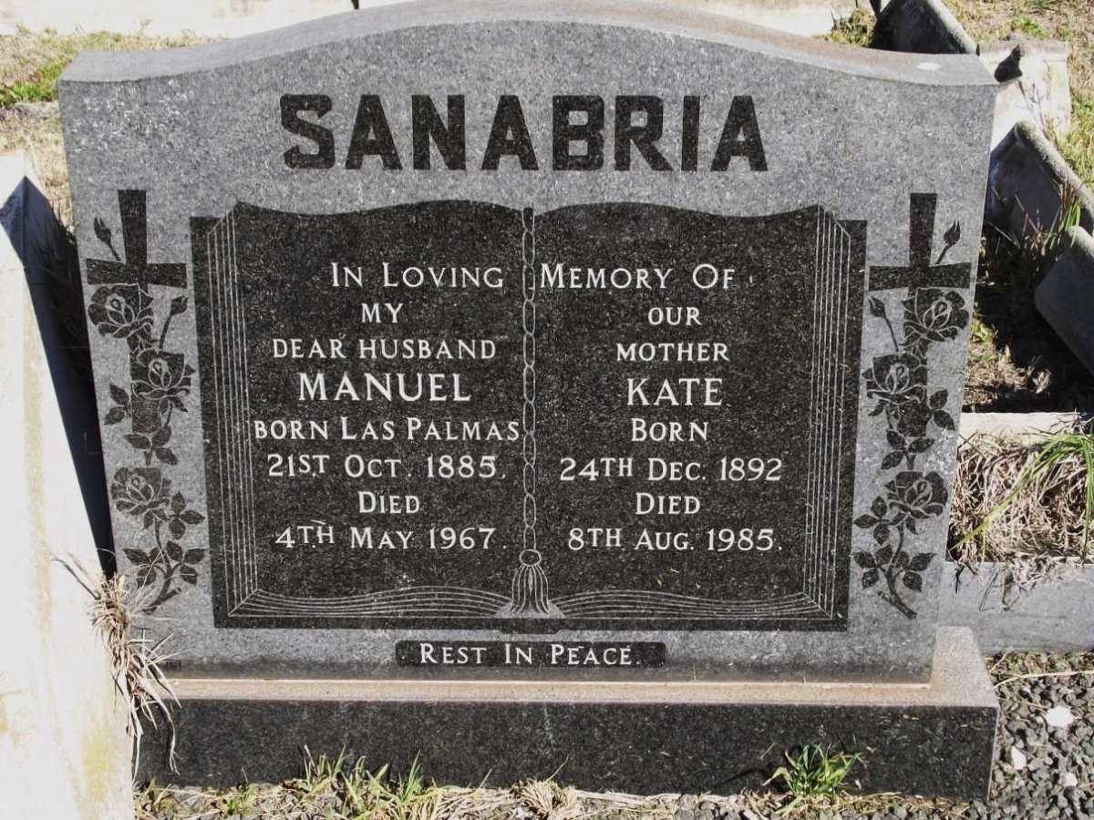 SANABRIA Manuel 1885-1967 &amp; Kate 1892-1985