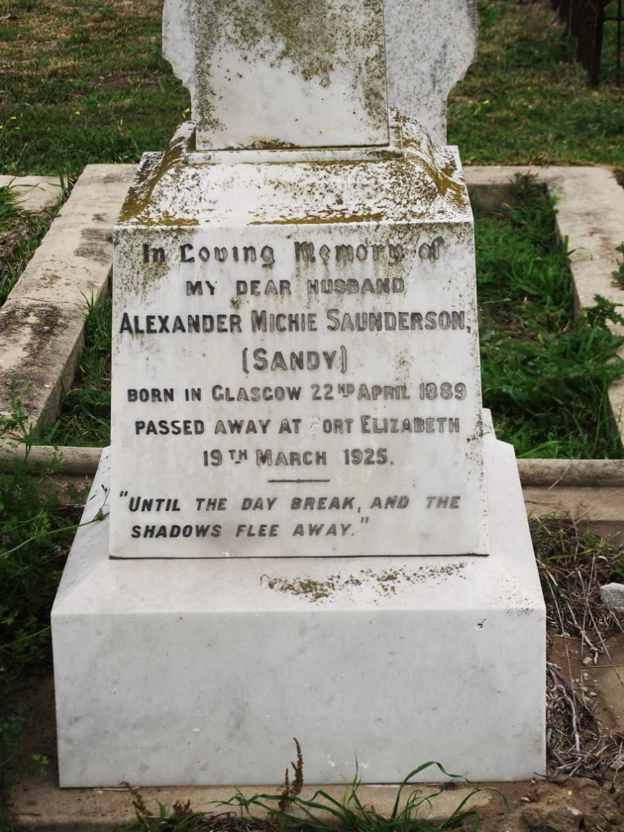 SAUNDERSON Alexander Michie 1889-1925
