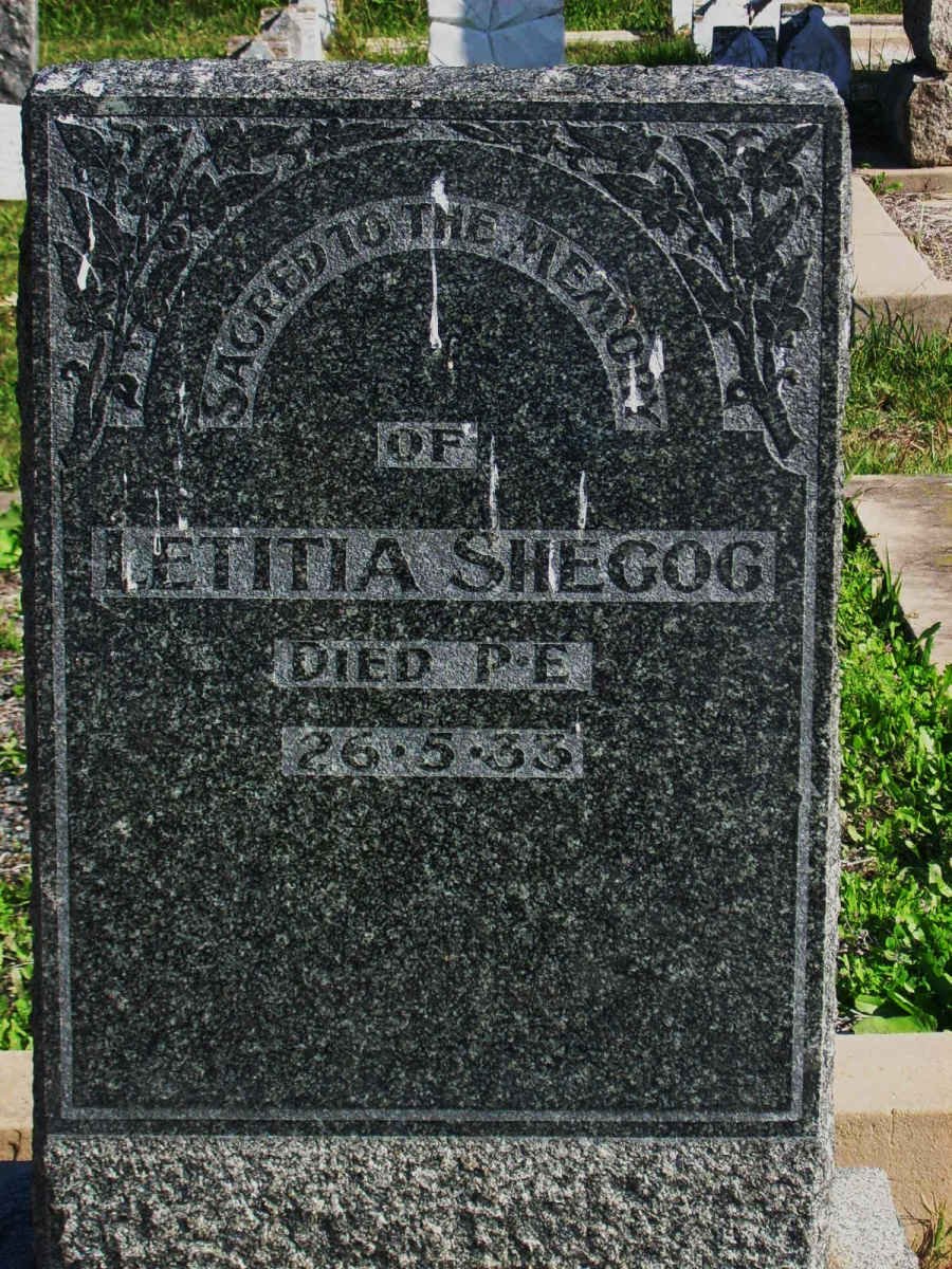 SHEGOG Letitia -1933