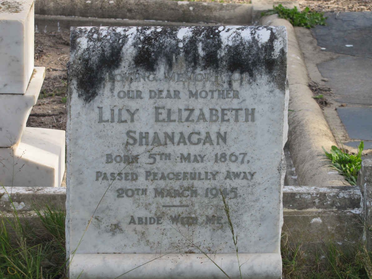 SHANAGAN Lily Elizabeth 1867-1945