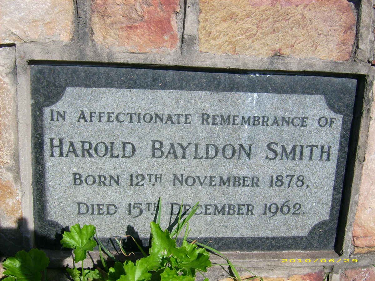 SMITH Harold Bayldon 1878-1962