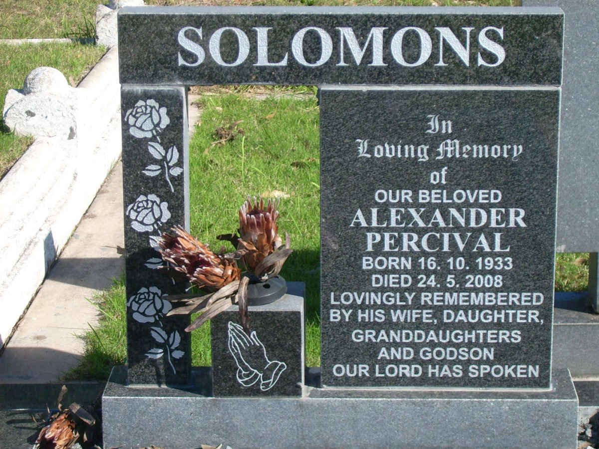 SOLOMONS Alexander Percival 1933-2008