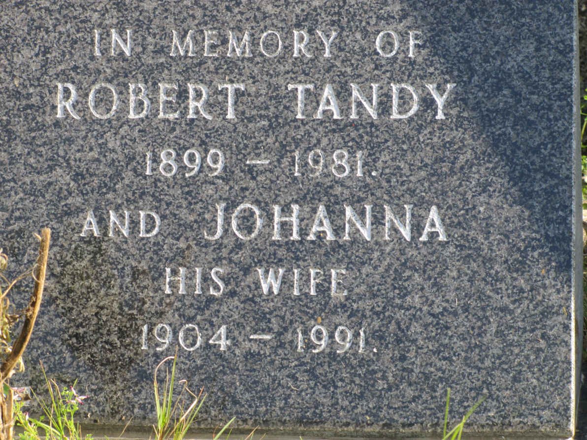 TANDY Robert 1899-1981 &amp; Johanna 1904-1991
