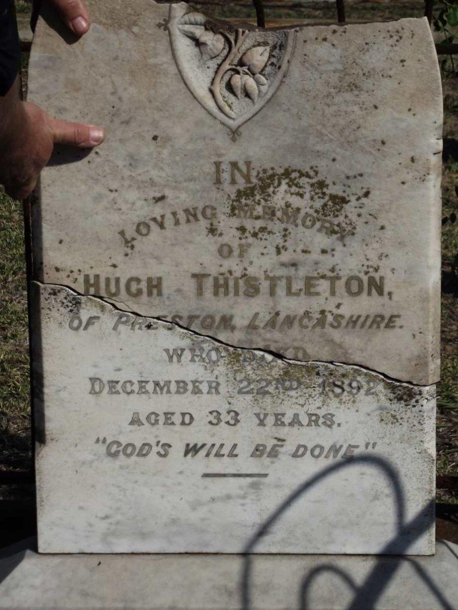 THISTLETON Hugh -1892