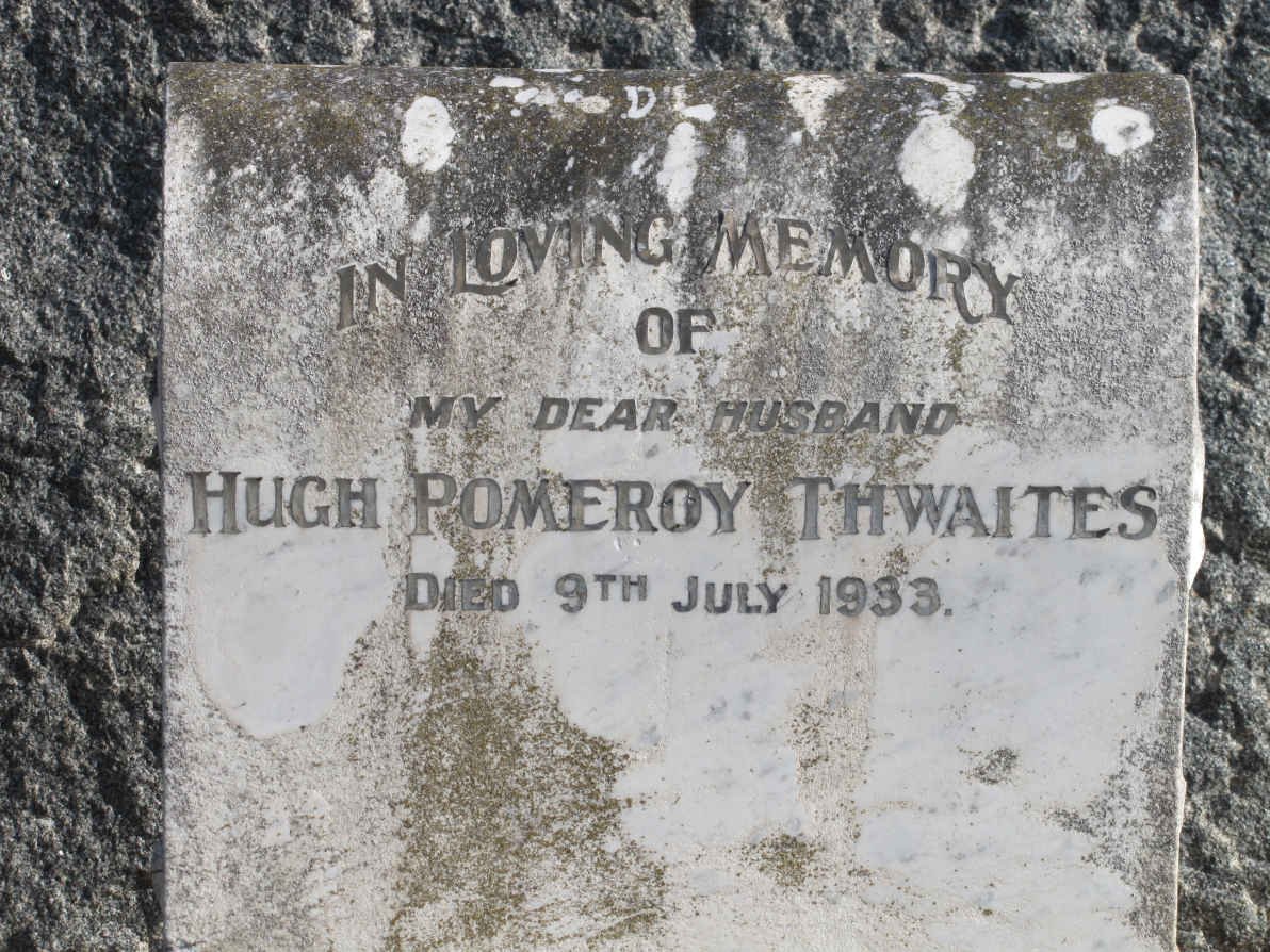 THWAITES Hugh Pomeroy  -1933