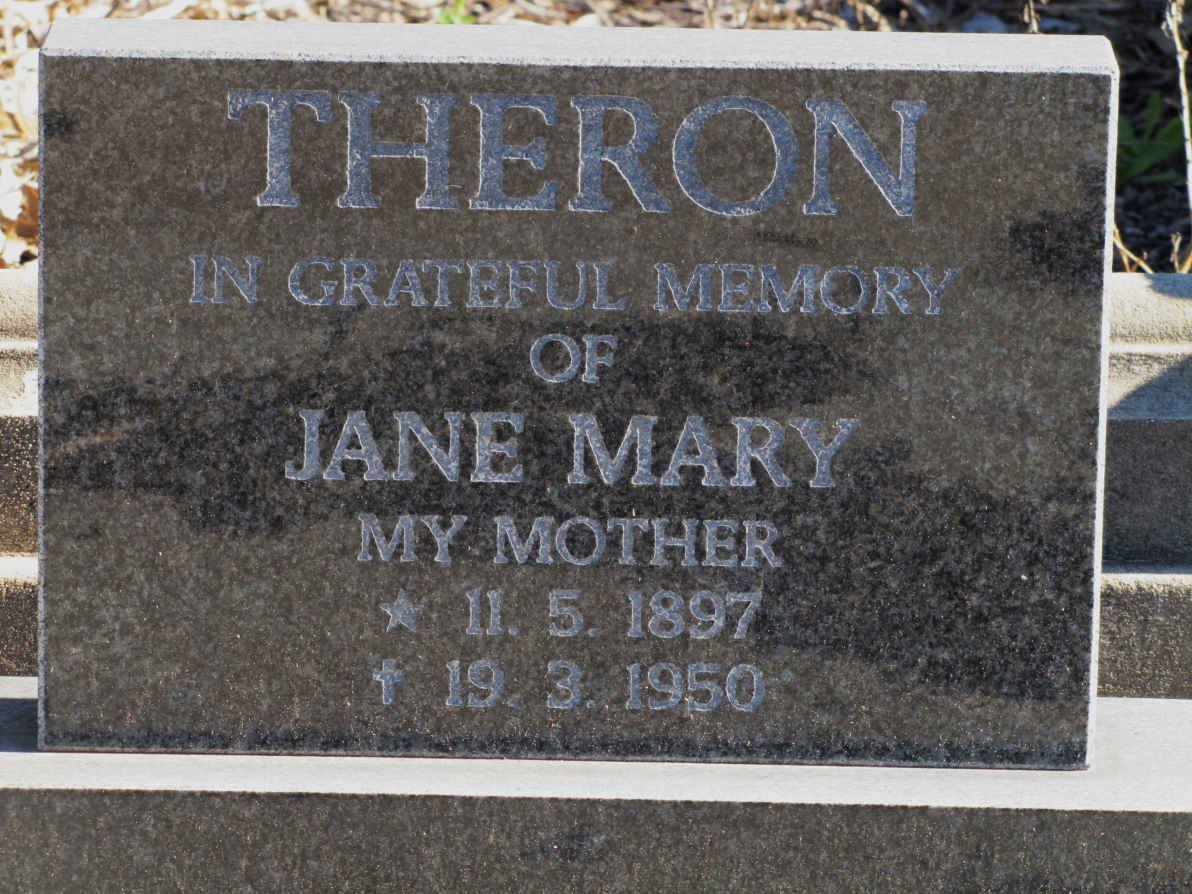 THERON Jane Mary 1897-1950