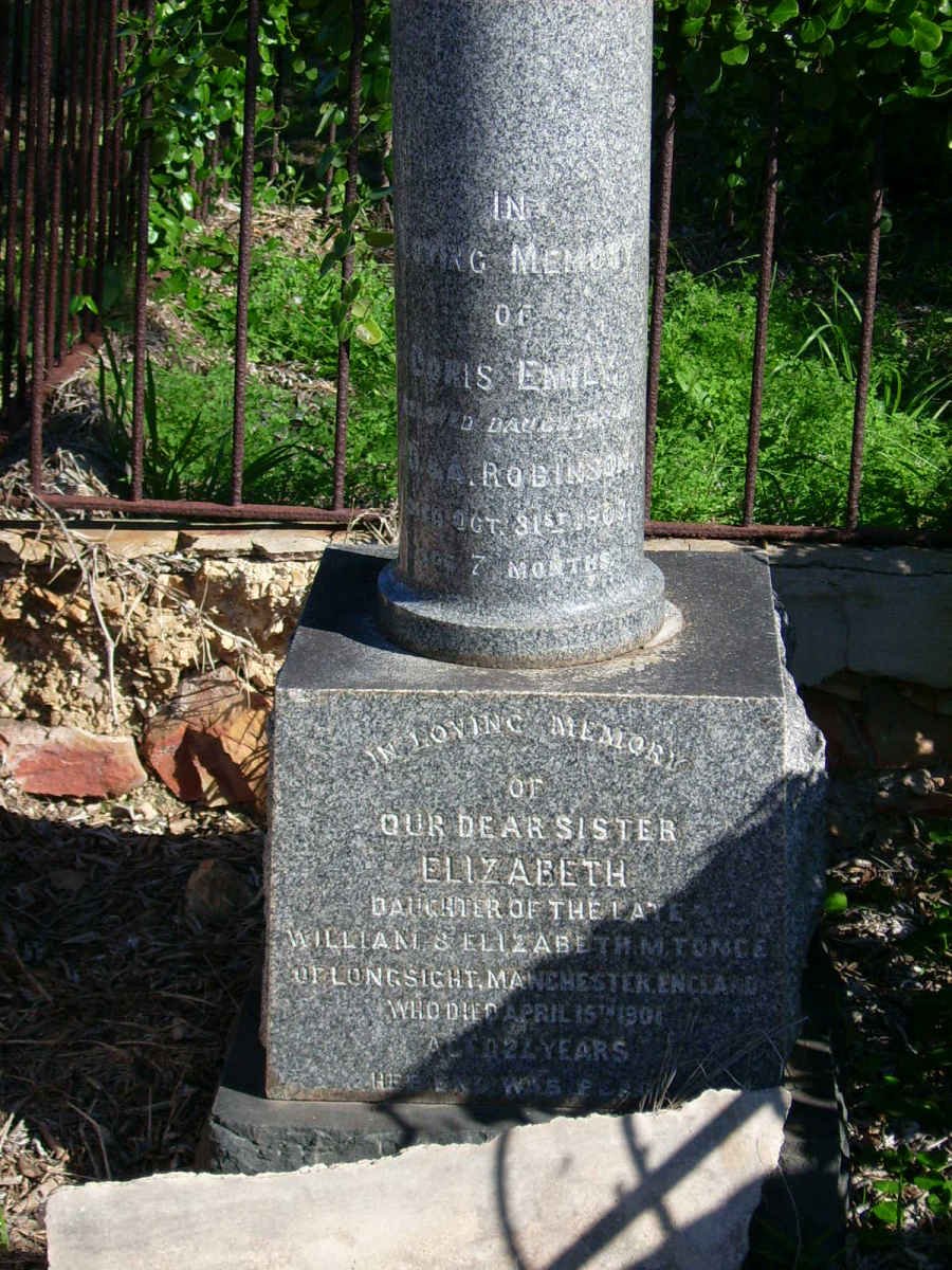 TONCE Elizabeth -1901 :: ROBINSON Doris Emily -190?