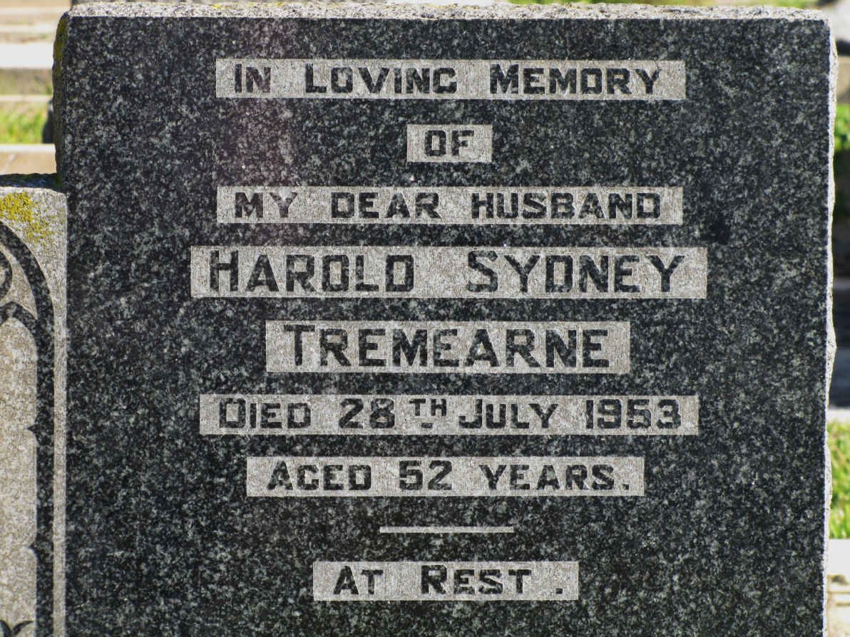 TREMEARNE Harold Sydney -1953