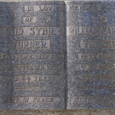 TURNER William Harold -1953 &amp; Enid Sybil -1956