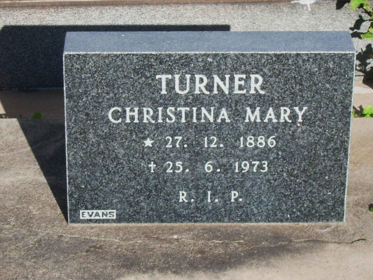 TURNER Christina Mary 1886-1973