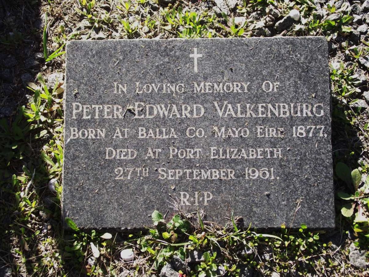 VALKENBURG Peter Edward 1877-1961