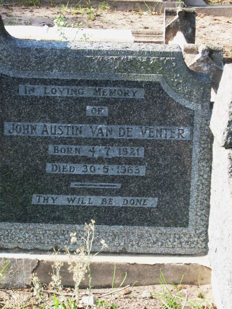 VENTER John Austin, van de 1921-1963