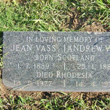 VASS Andrew 1888-1979 &amp; Jean 1889-1977