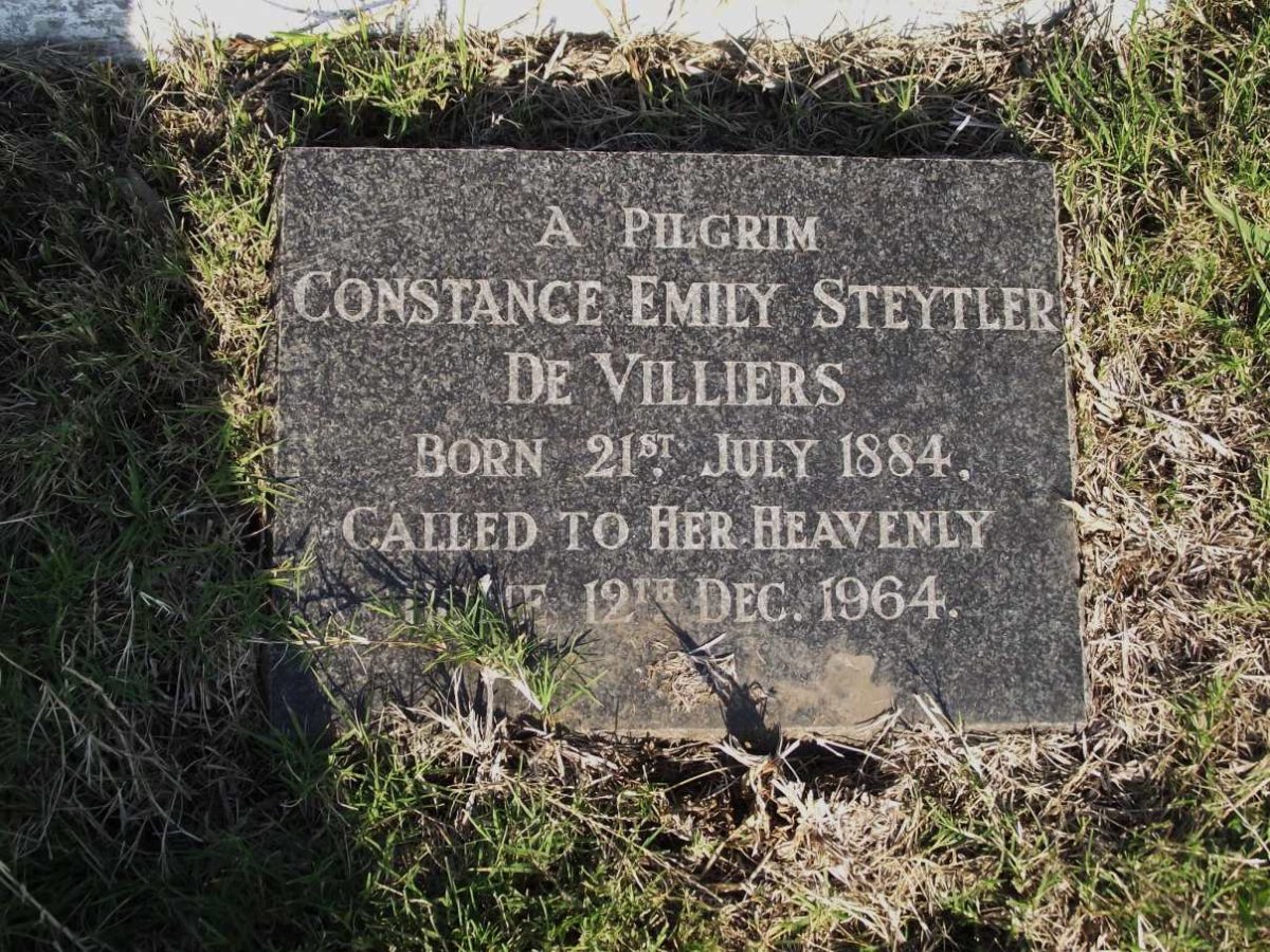 VILLIERS Constance Emily Steytler, de 1884-1964