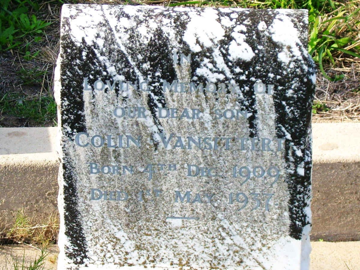 VANSITTERT Colin 1909-1937