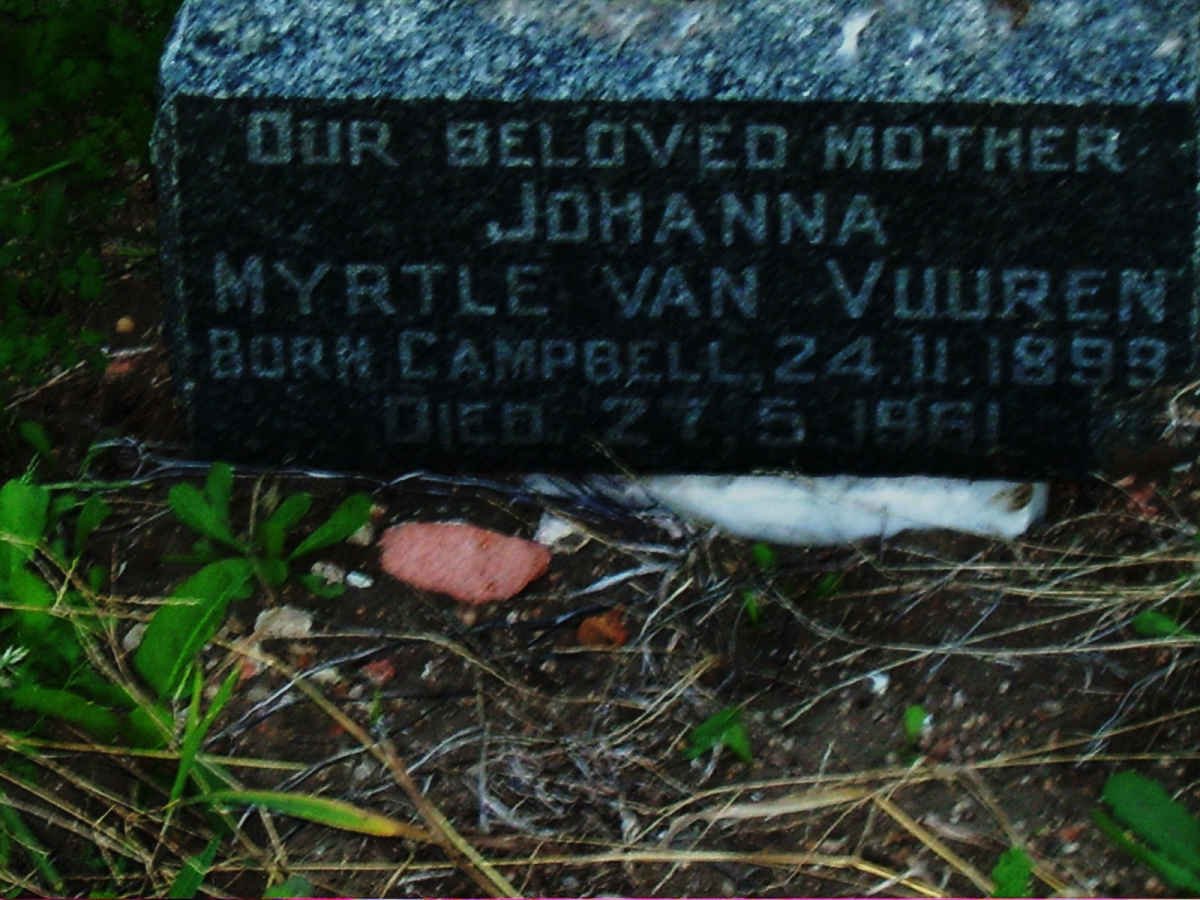 VUUREN Johanna Myrtle, van nee CAMPBELL 1893-1961