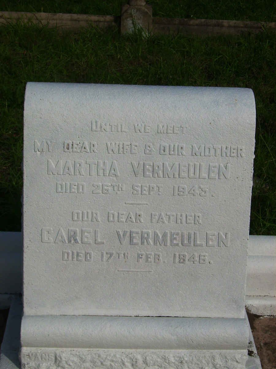 VERMEULEN Carel -1946 &amp; Martha -1943 