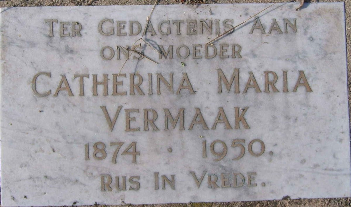 VERMAAK Catherina Maria 1874-1950