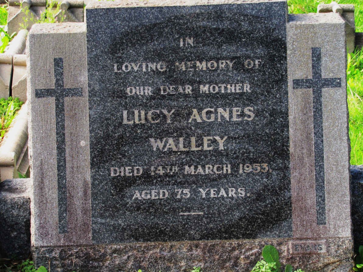 WALLEY Lucy Agnes -1953