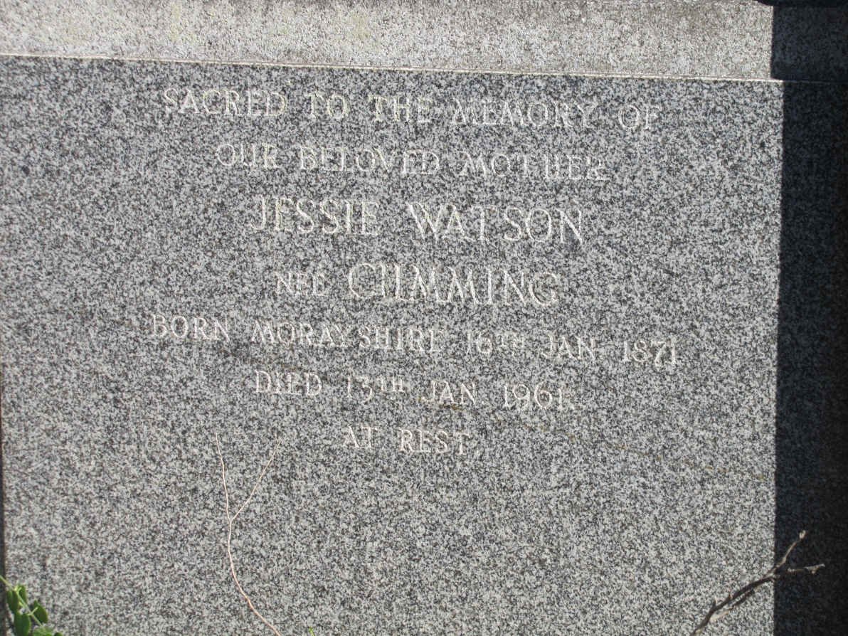 WATSON Jessie nee CUMMING 1871-1961