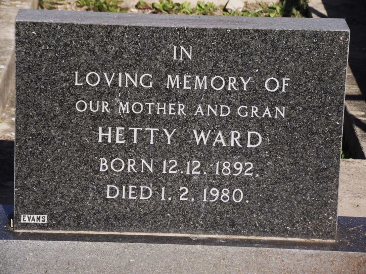 WARD Hetty 1892-1980