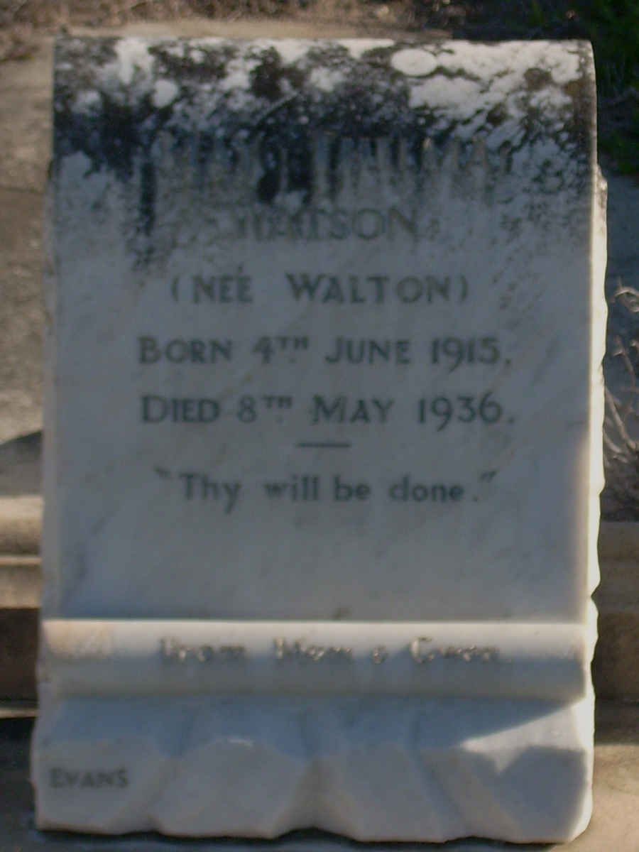 WATSON ? nee WALTON 1915-1936