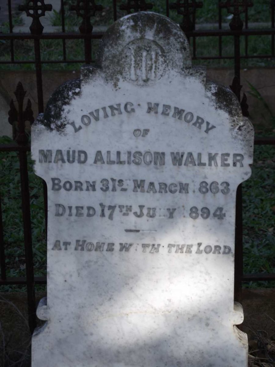 WALKER Maud Allison 1863-1894