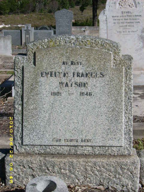 WATSON Evelyn Frances 1901-1946