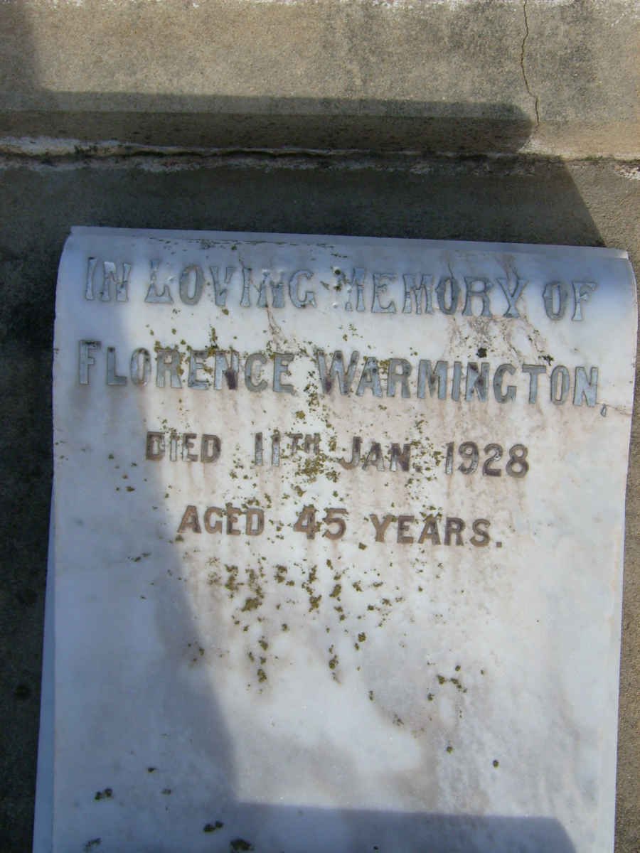 WARMINGTON Florence -1928
