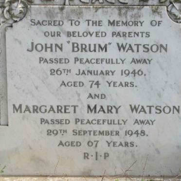 WATSON John -1946 &amp; Margaret Mary -1948