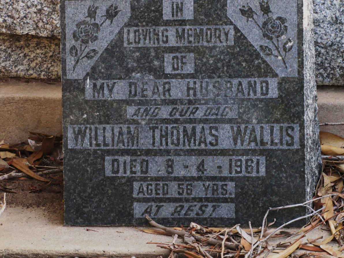 WALLIS William Thomas -1961