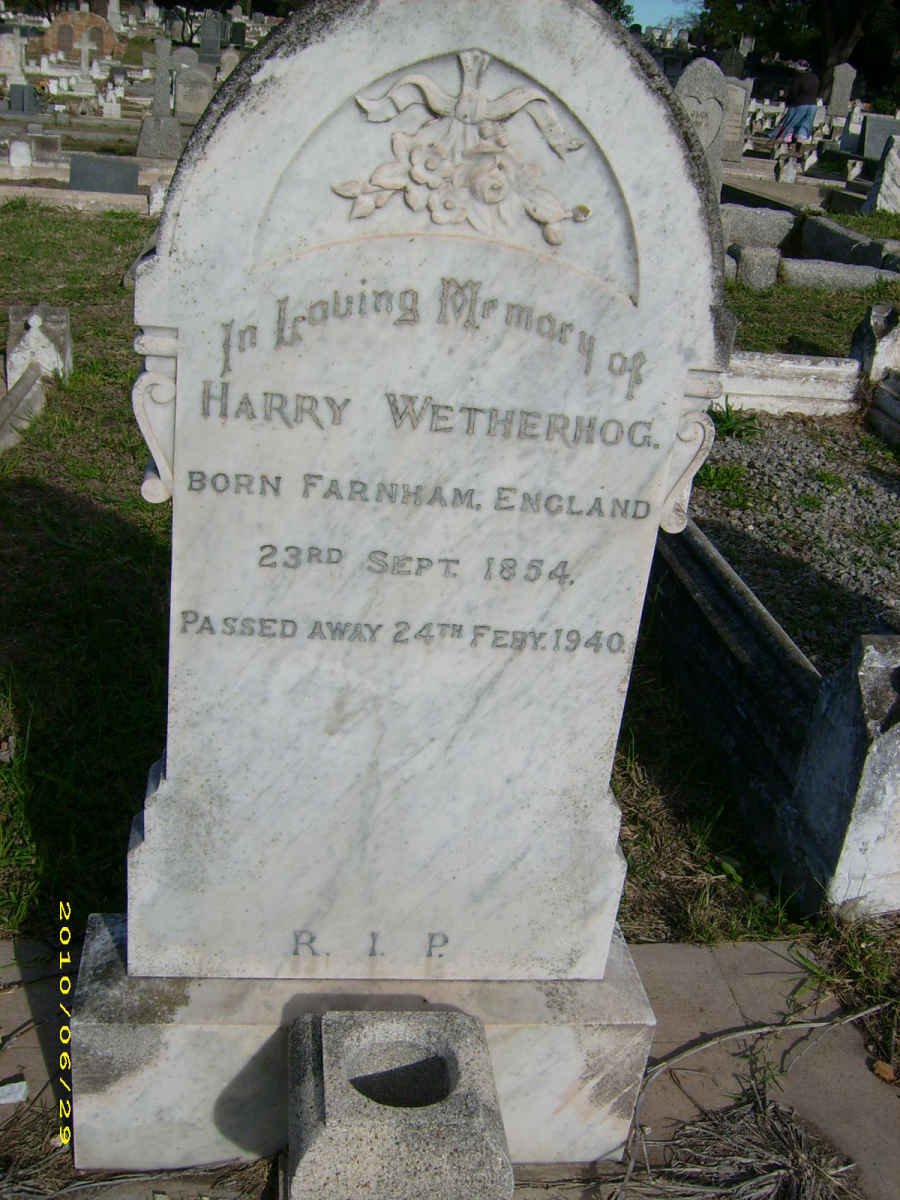 WEATHERHOG Harry 1854-1940
