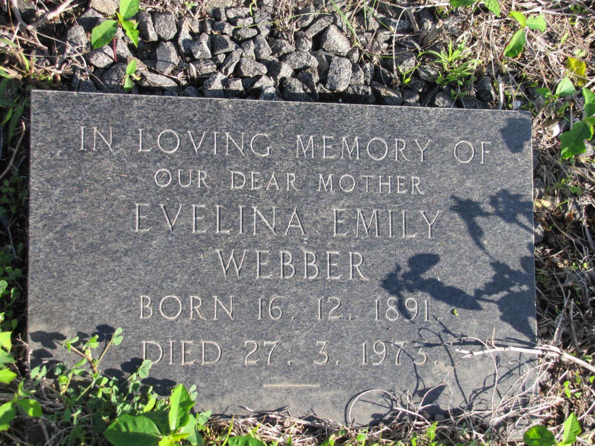 WEBBER Evelina Emily 1891-1973