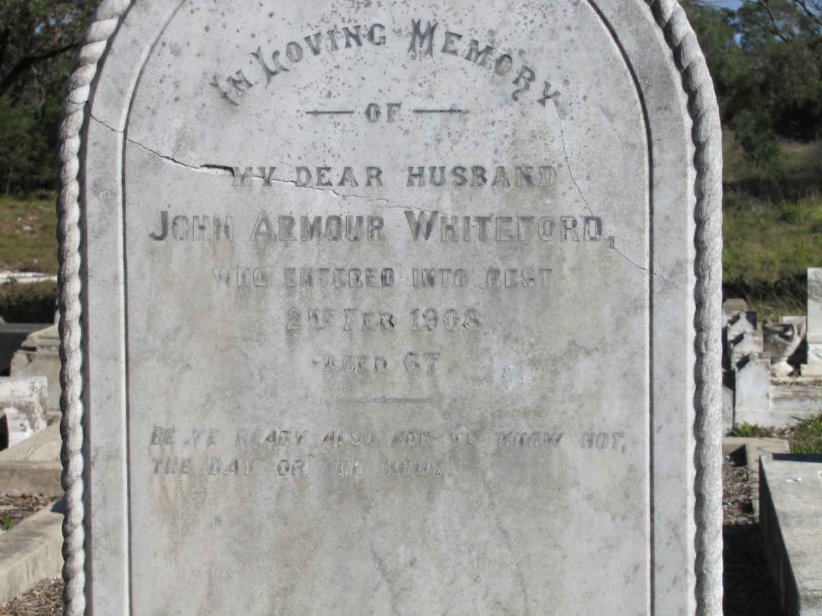 WHITEFORD John Armour -1908