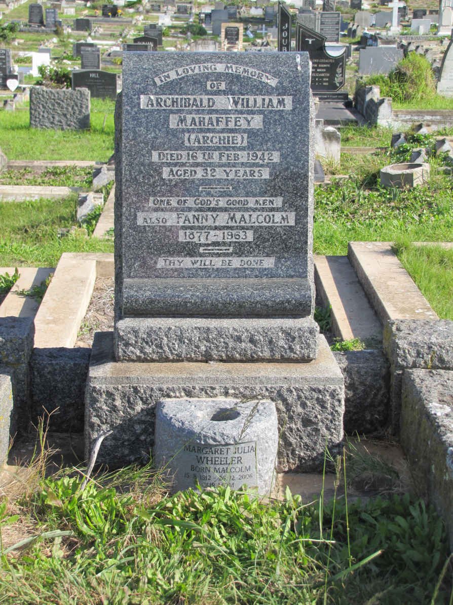 WHEELER Margaret Julia nee MALCOLM 1912-2006