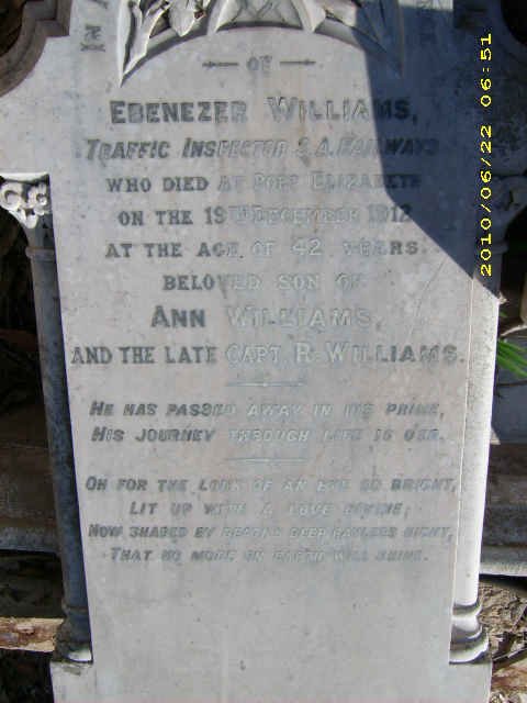 WILLIAMS Ebenezer -1912