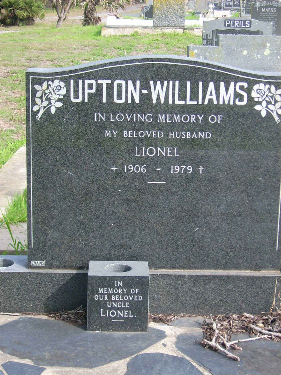WILLIAMS Lionel, Upton 1906-1979