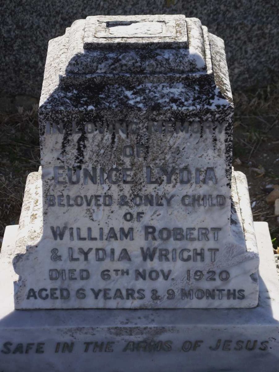 WRIGHT Eunice Lydia -1920