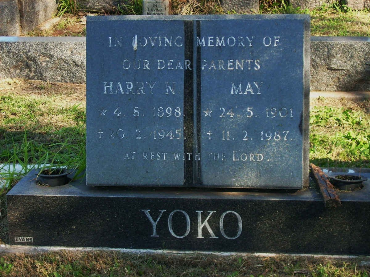 YOKO Harry N. 1898-1945 &amp; May 1901-1987