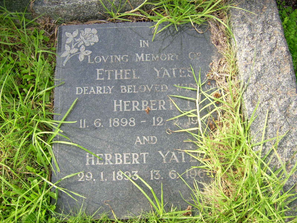 YATES Herbert 1893-196? &amp; Ethel 1898-196?