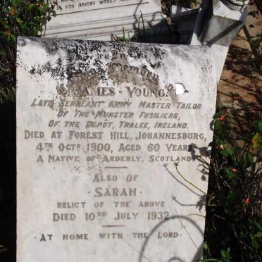 YOUNG James -1900 &amp; Sarah -1932