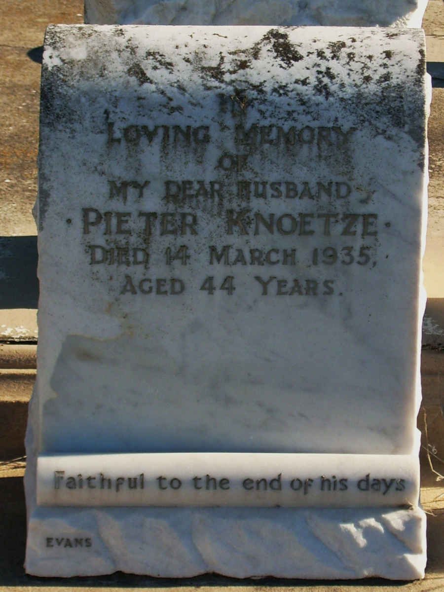 KNOETZE Pieter -1935 