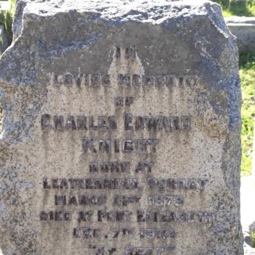 KNIGHT Charles Edward 1873-1924