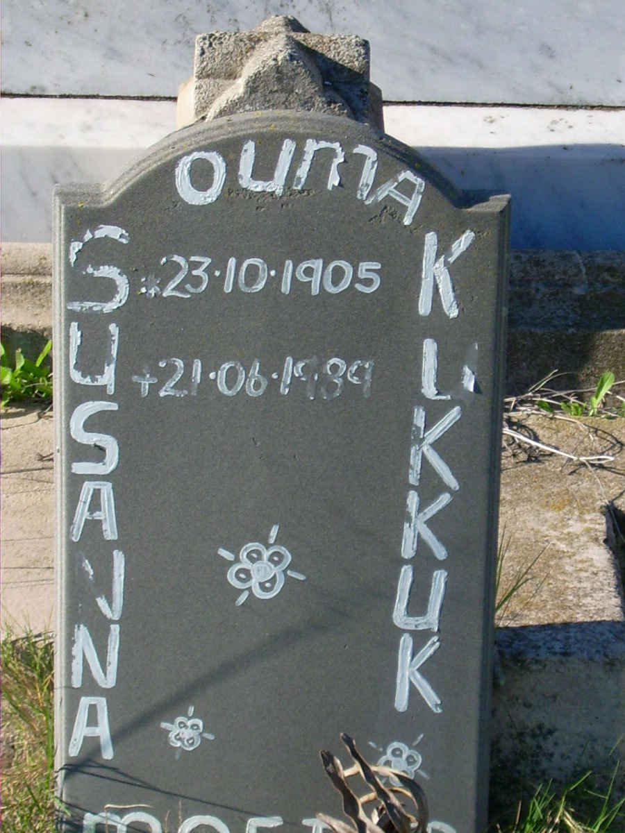 KUKKUK Susanna 1905-1989