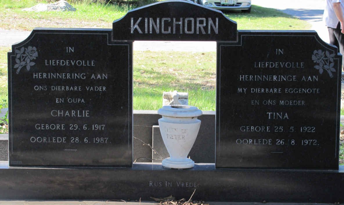 KINGHORN Charlie 1917-1987 &amp; Tina 1922-1972