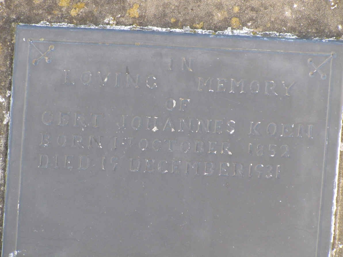 KOEN Gert Johannes 1852-1931