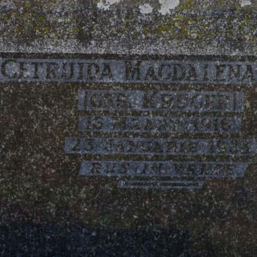 KLEINHANS Getruida Magdalena nee KROGER 1916-1988