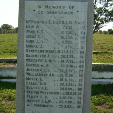 3. Memorial to Ex-Servicemen
