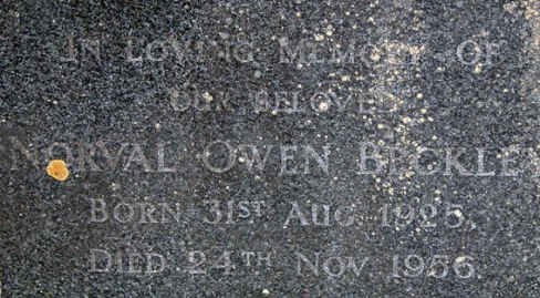 BECKLEY Norval Owen 1925-1956