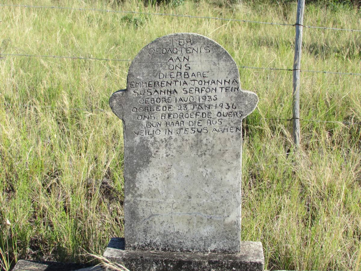 SERFONTEIN Emmerencia Johanna Susanna 1935-1936